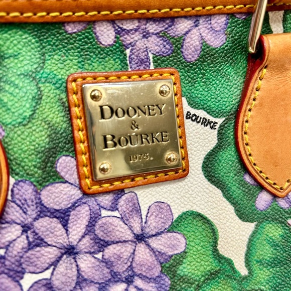 Dooney & Bourke Purple Hydrangea Barrel Satchel Set - Picture 8 of 14